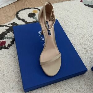 Stuart Weitzman Beige Ankle Strap Heels
